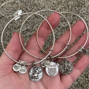 Alex and Ani Soccer Running Sports Bracelet Set